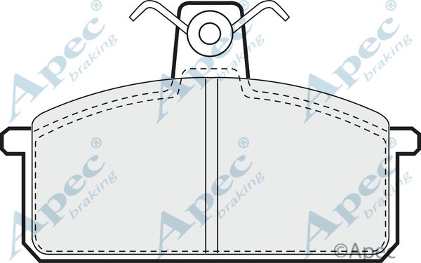 APEC BRAKING Комплект тормозных колодок, дисковый тормоз PAD373